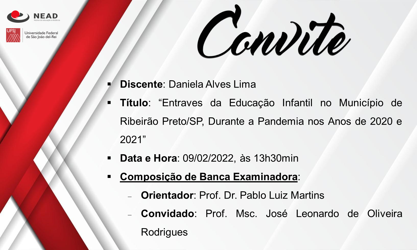 ConviteTCCAdm Daniela Lima