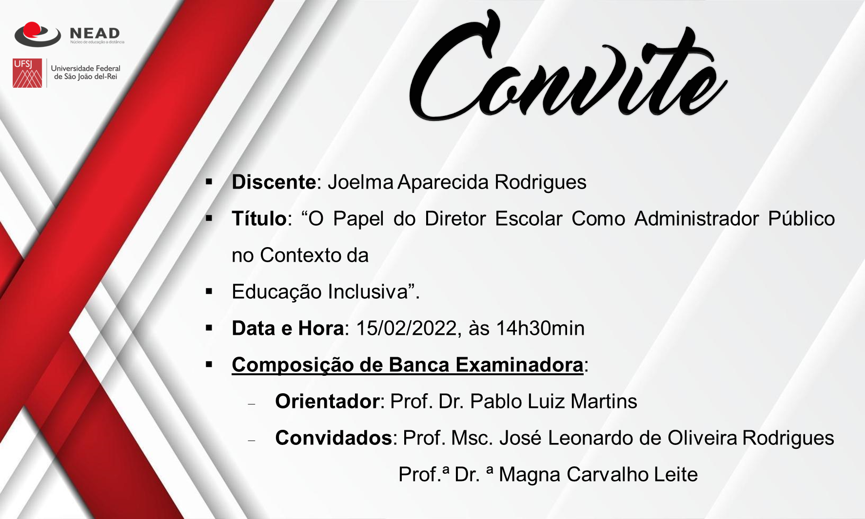 ConviteTCCAdm Joelma Rodrigues