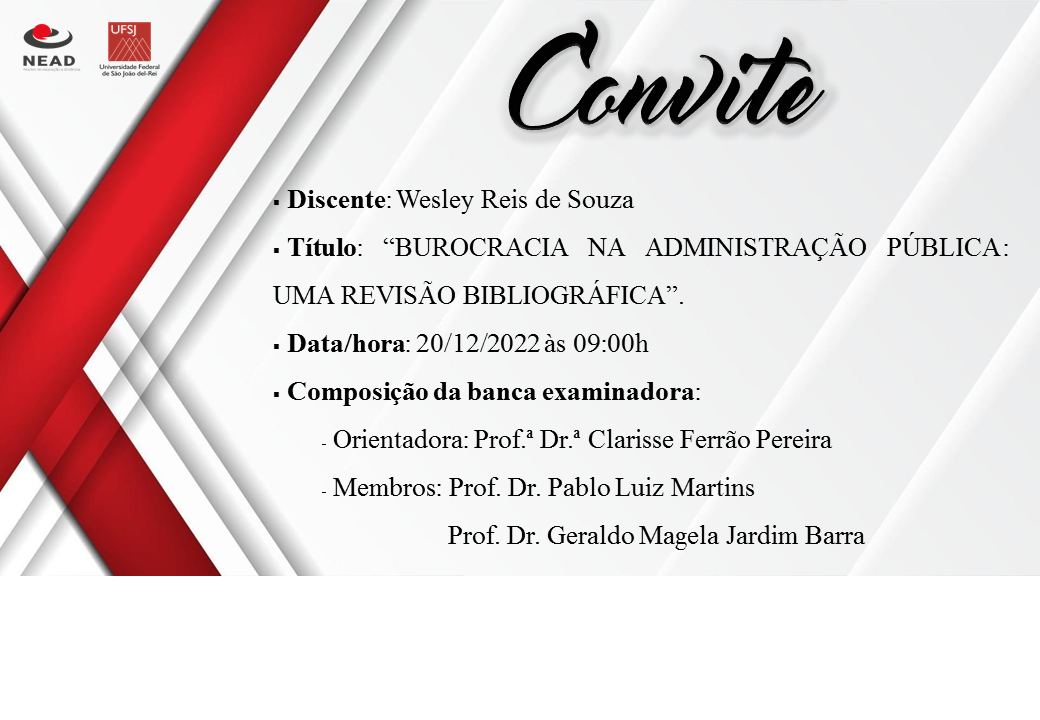 Convite Defesa TCC Wesley Reis de Souza